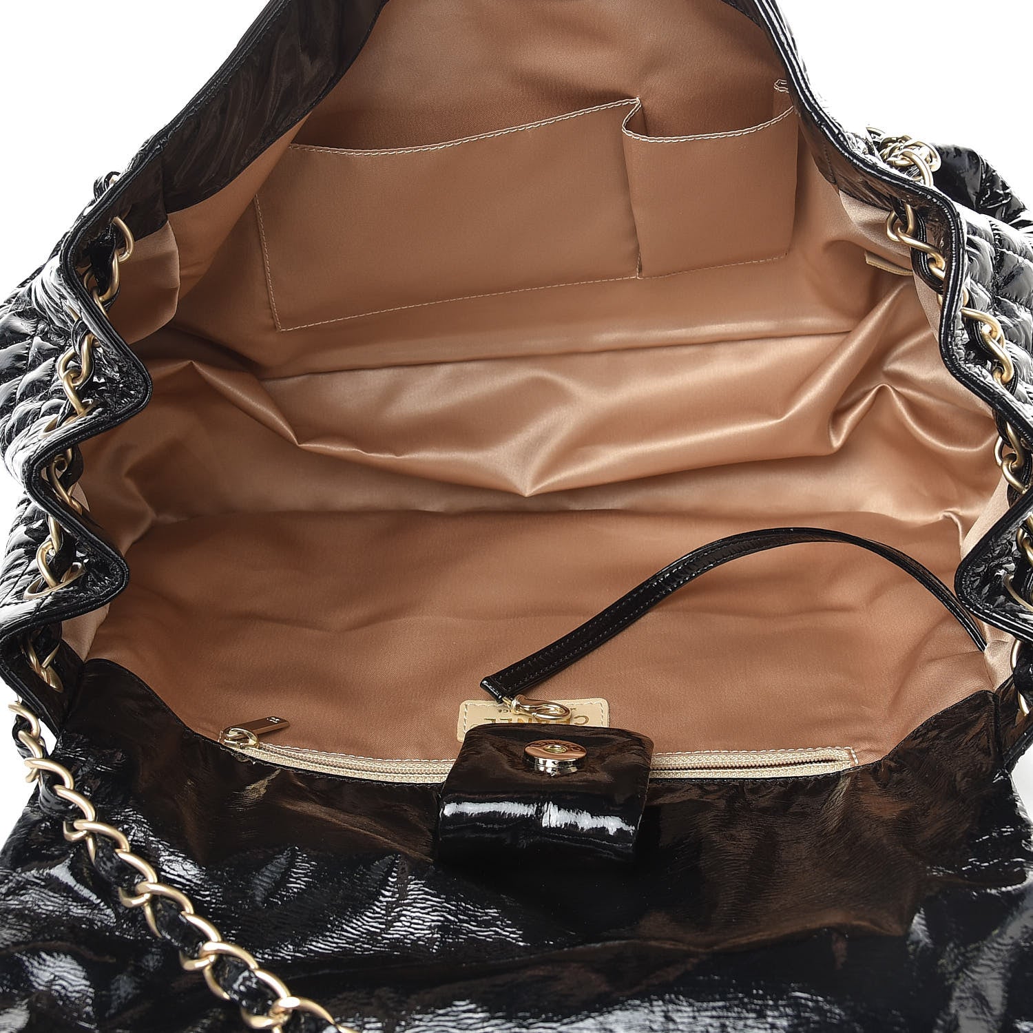 Chanel Vinyl XL Rock and Chain Flap Black 5 of 10