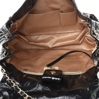 Chanel Vinyl XL Rock and Chain Flap Black 5 of 10