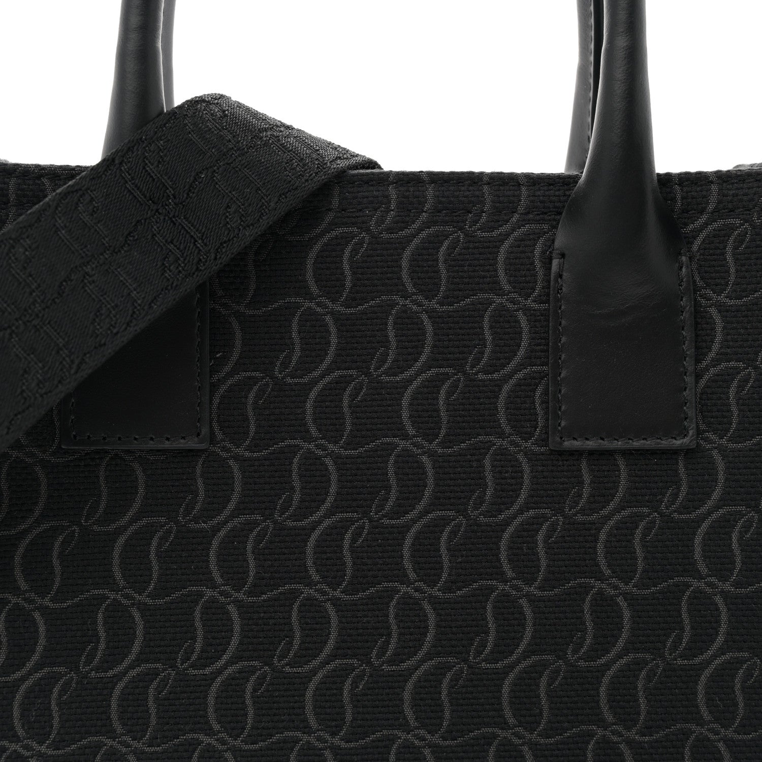 Christian Louboutin Jacquard Toile Monogram By My Side Tote Black 6 of 9