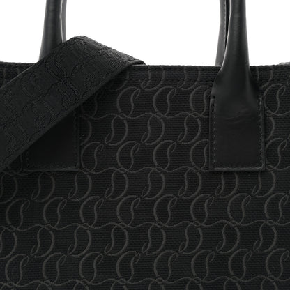 Christian Louboutin Jacquard Toile Monogram By My Side Tote Black 6 of 9