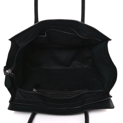 Celine Drummed Calfskin Shoulder Luggage Black 4 of 16
