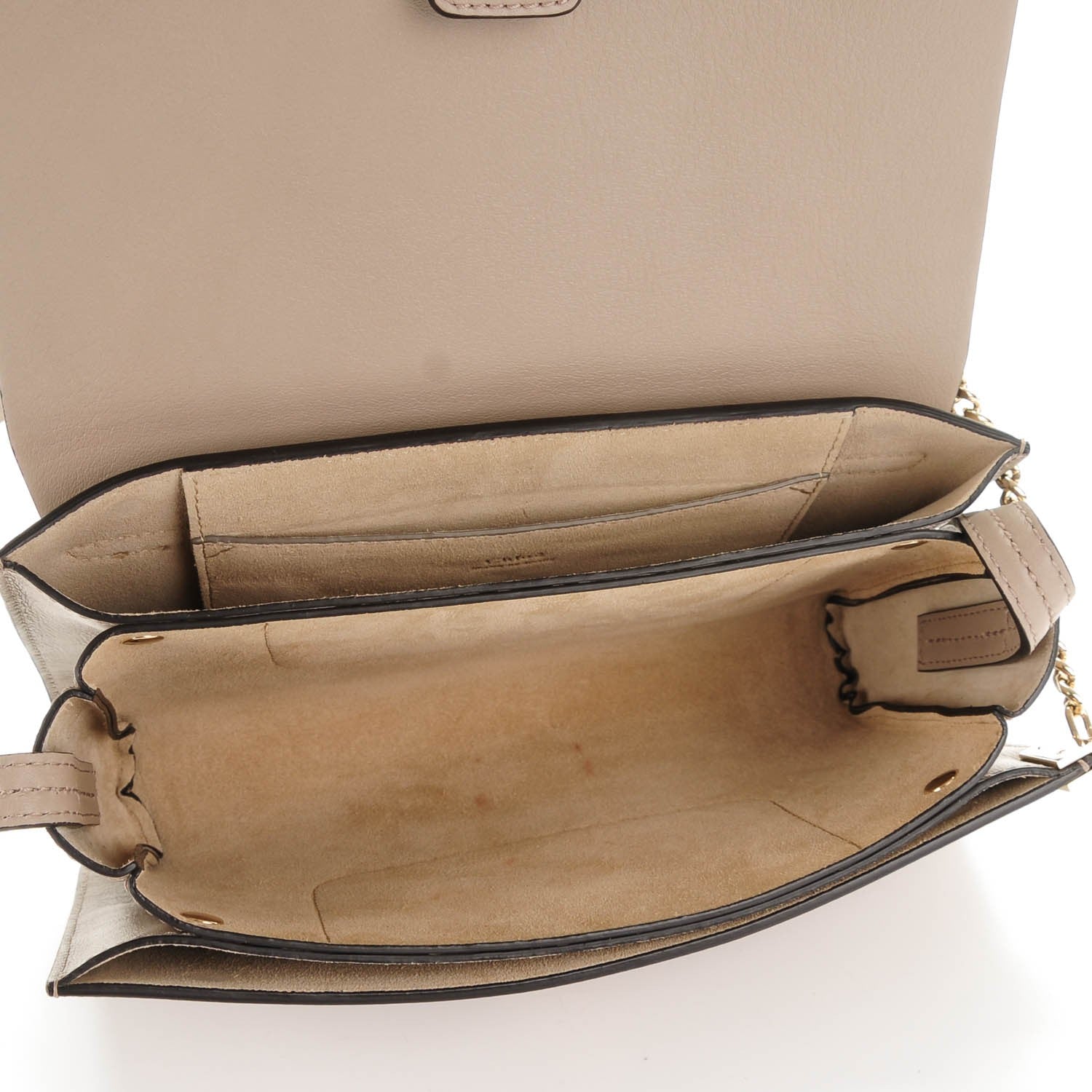 Chloe Suede Calfskin Small Faye Shoulder Bag Motty Grey 5 of 8