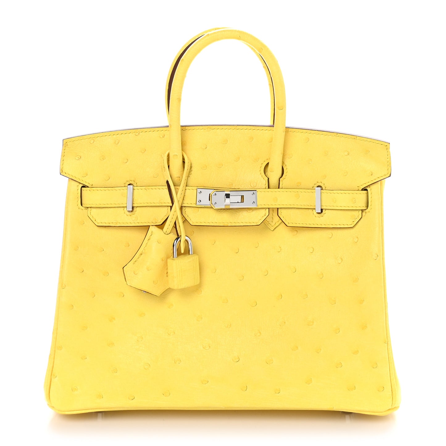 Ostrich Birkin 25 Citron