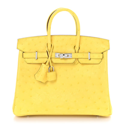 Hermes Ostrich Birkin 25 Citron 1 of 10