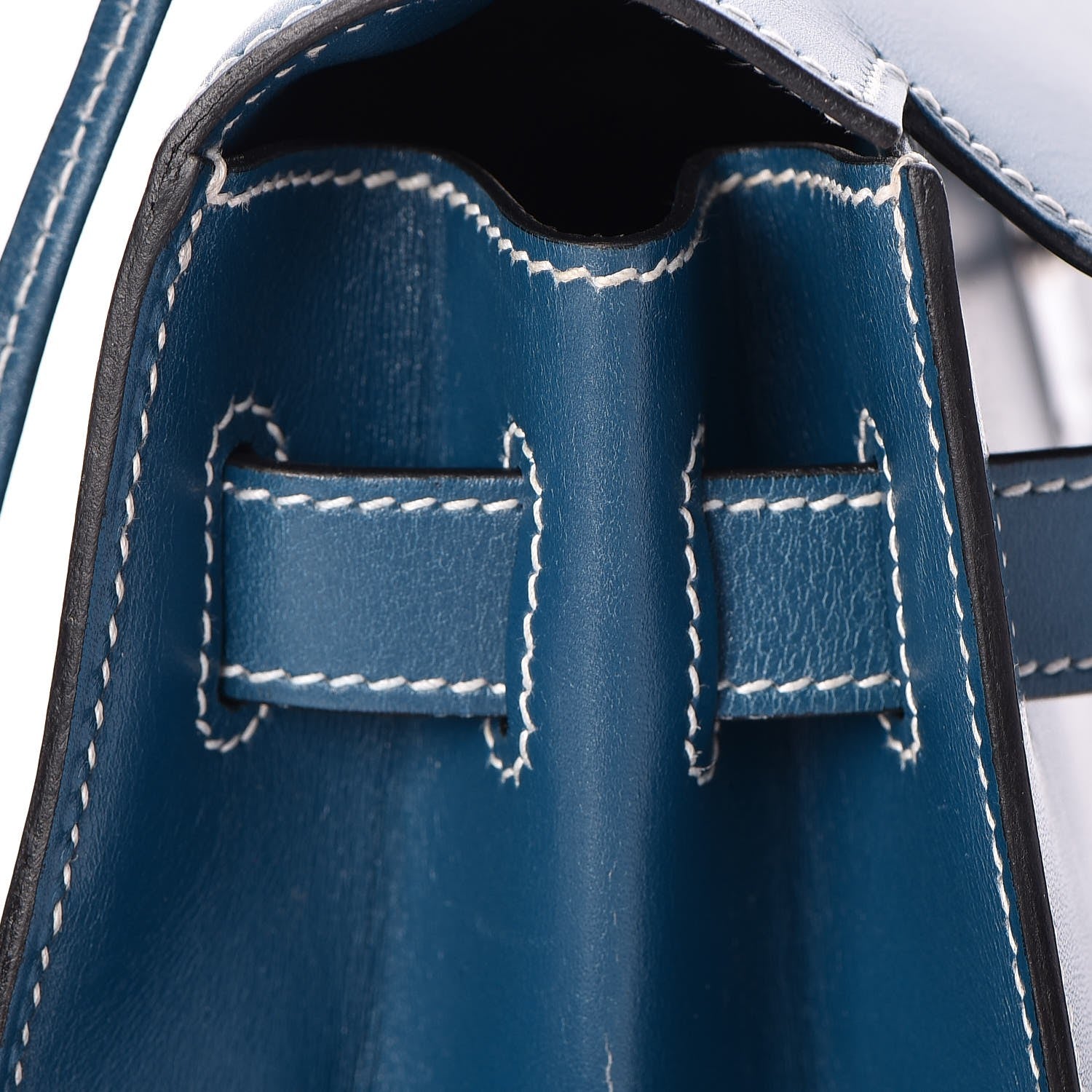 Hermes Tadelakt Kelly Sellier 32 Bleu Thalassa 27 of 33