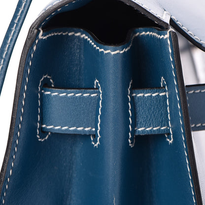 Hermes Tadelakt Kelly Sellier 32 Bleu Thalassa 27 of 33