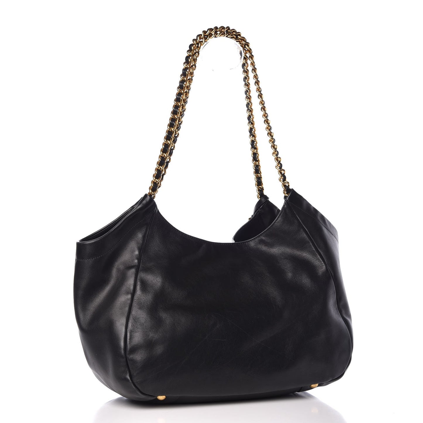 Soft Calf Chain Tote Black