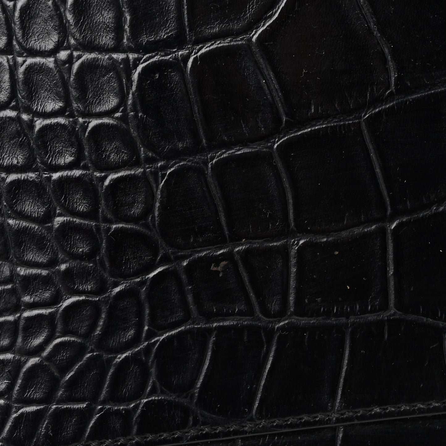 Calfskin Crocodile Embossed Large Antigona Black