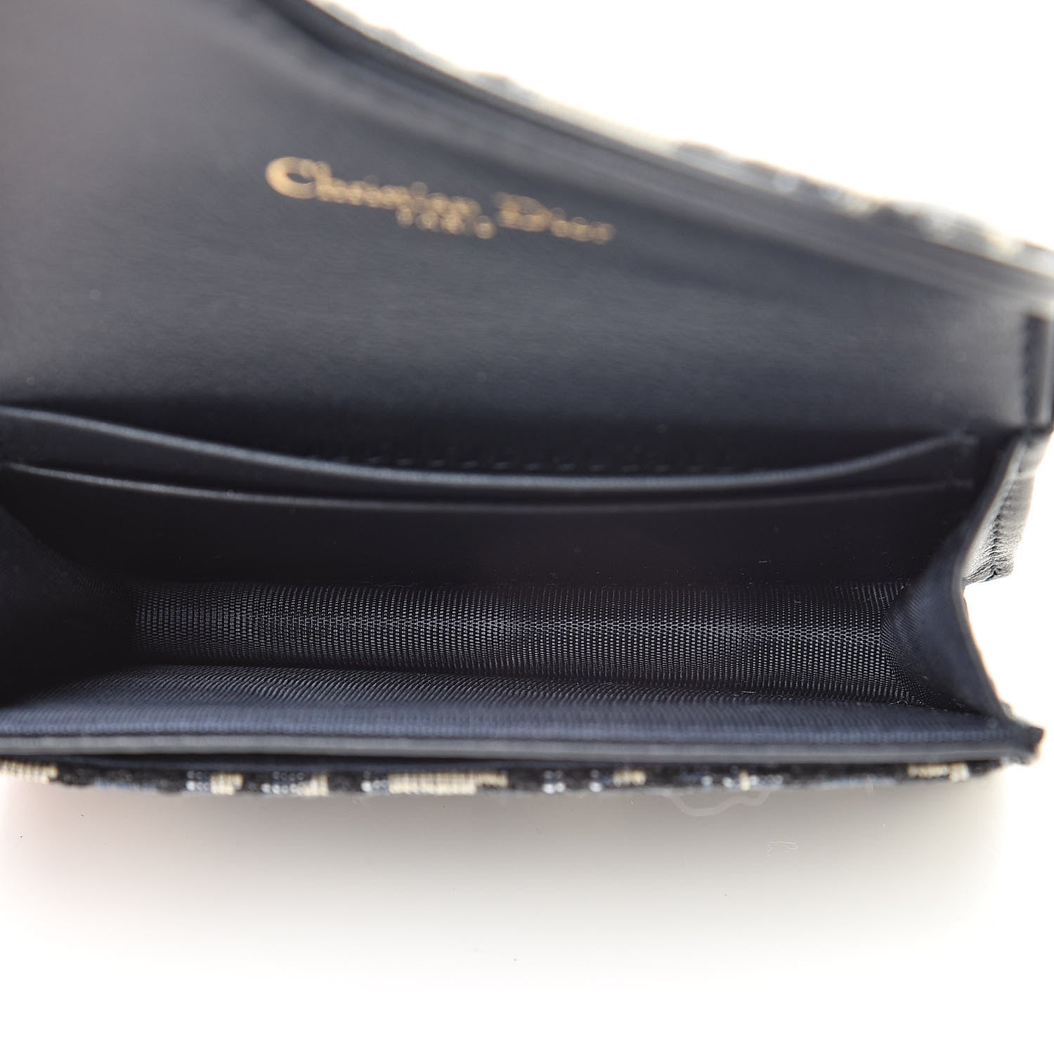 Christian Dior Oblique Saddle Card Holder Blue 5 of 8