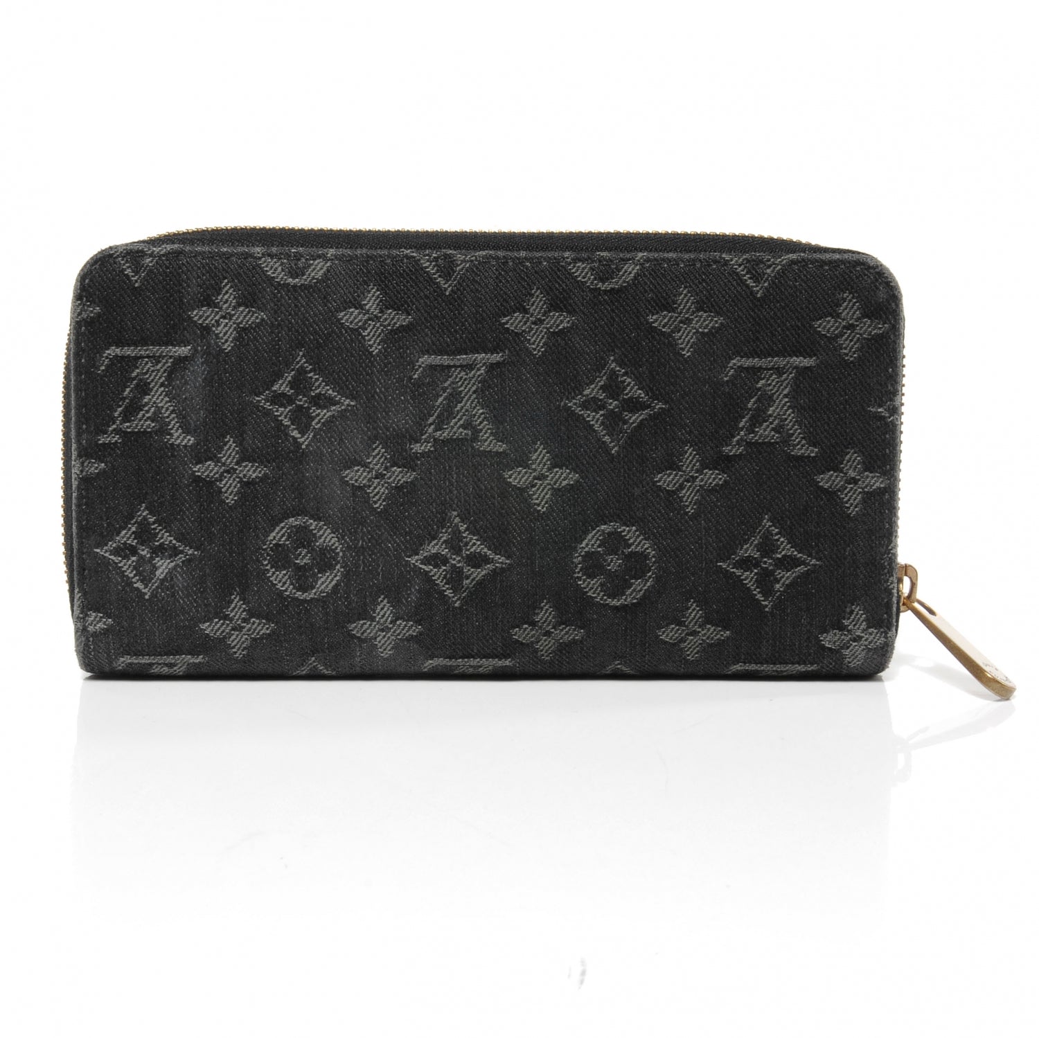Louis Vuitton Denim Zippy Wallet Black 3 of 11