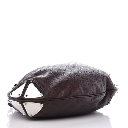 Gucci Guccissima Large Indy Top Handle Hobo Dark Brown 4 of 7