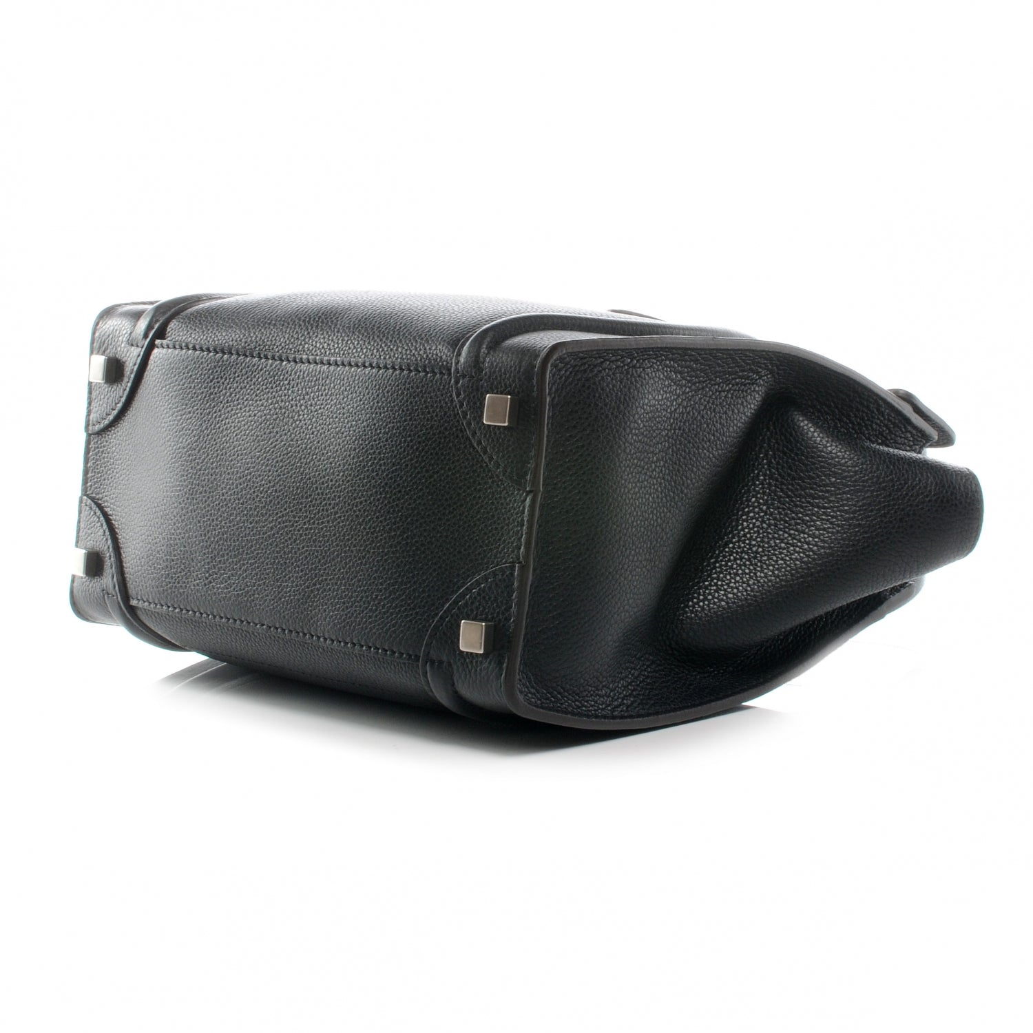 Celine Drummed Leather Micro Luggage Bag Black 4 of 8