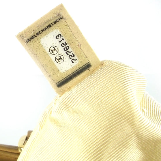 Lambskin Chocolate Bar Quilted Bag Beige