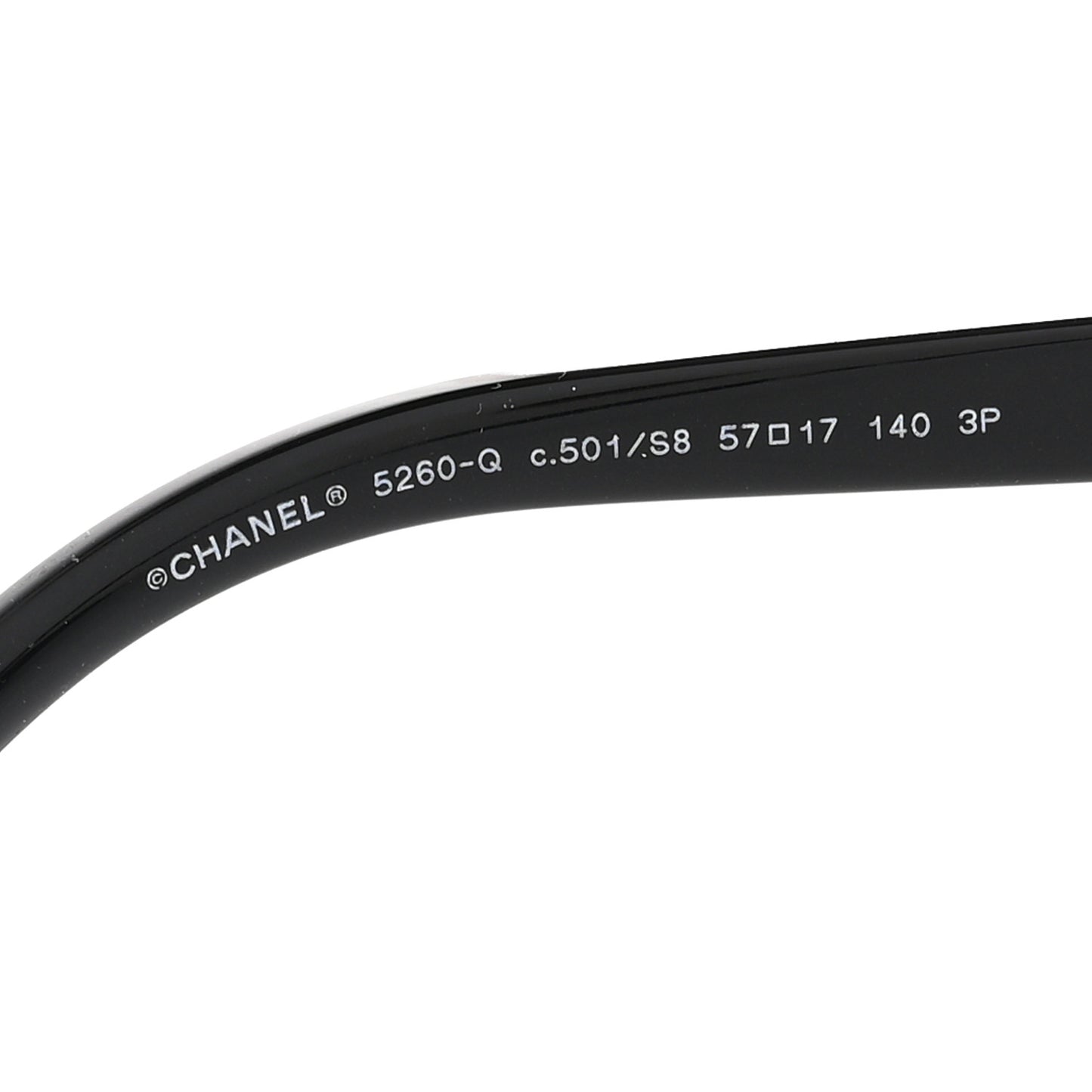 Cat Eye Chain Polarized Sunglasses 5260-Q Black