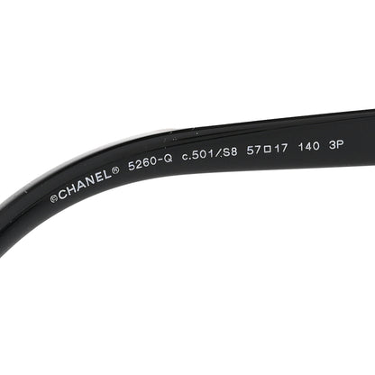Chanel Cat Eye Chain Polarized Sunglasses 5260-Q Black 5 of 9