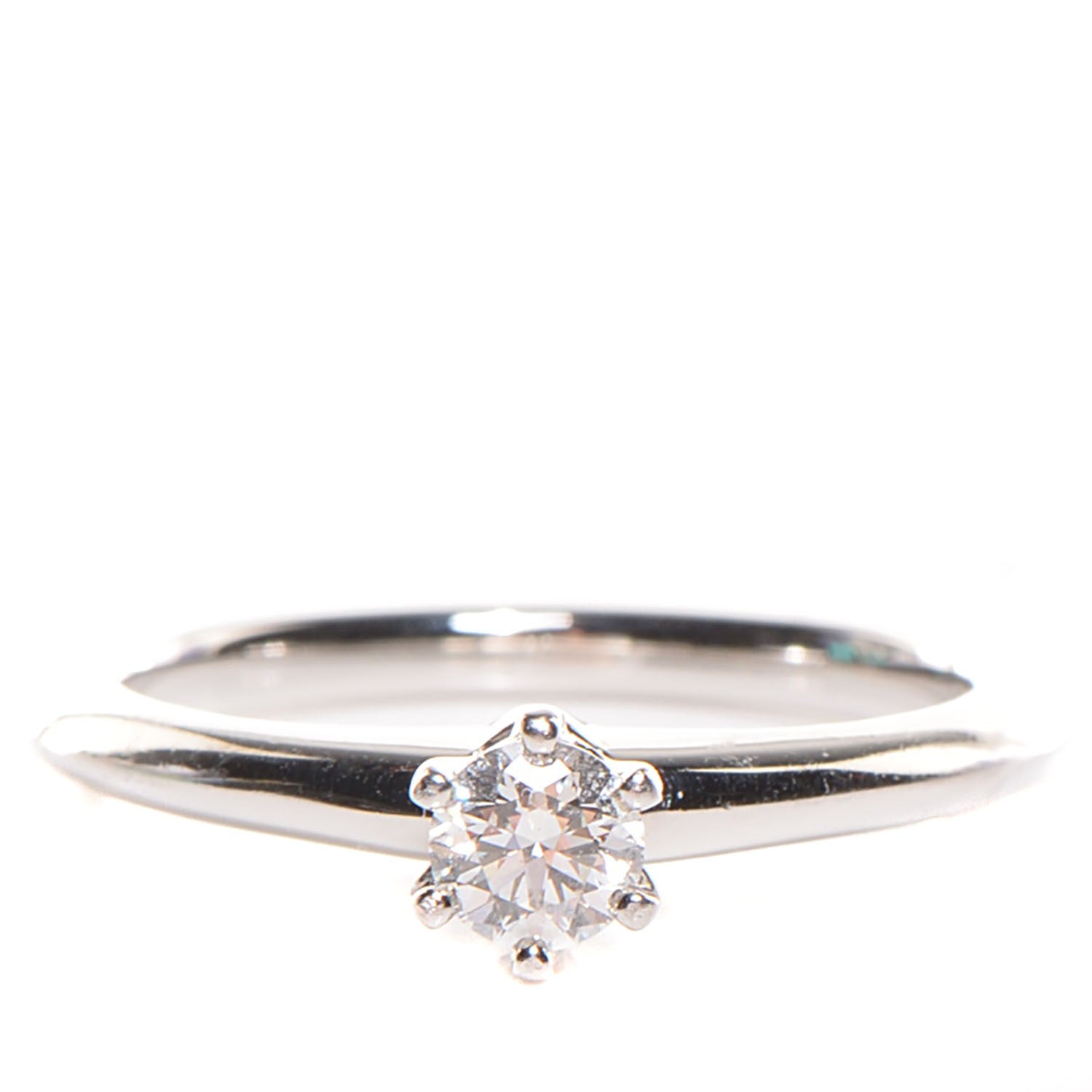 Tiffany Platinum .25 Carat Diamond Engagement Ring 6.25 1 of 6