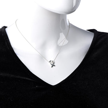 Tiffany Sterling Silver Small Paloma Picasso Loving Heart Pendant Necklace 2 of 5