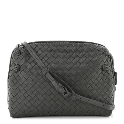 Bottega Veneta Nappa Intrecciato Nodini Crossbody Messenger New Light Grey 3 of 11