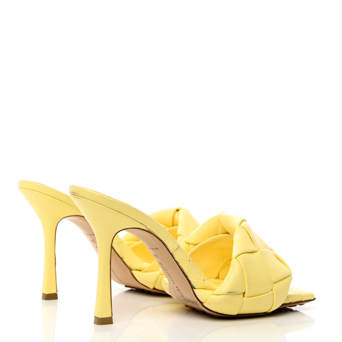 Nappa Maxi Intrecciato Lido 90mm Mule Sandals 39 Lemonade