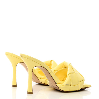Bottega Veneta Nappa Maxi Intrecciato Lido 90mm Mule Sandals 39 Lemonade 4 of 8