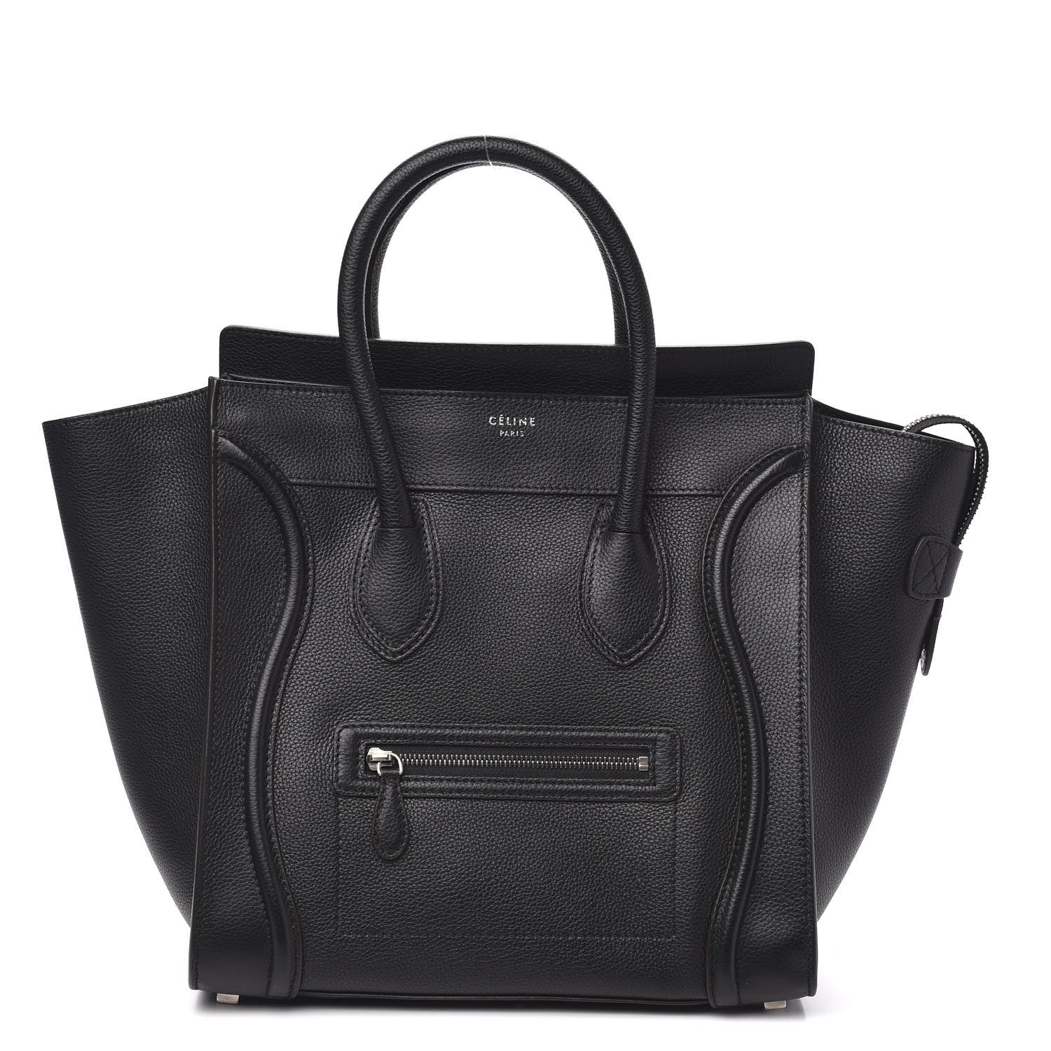 Celine Drummed Calfskin Mini Luggage Black 1 of 10