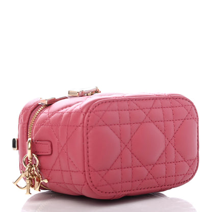 Christian Dior Lambskin Cannage Micro Vanity Case Strawberry Pink 3 of 4