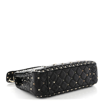 Valentino Garavani Nappa Medium Rockstud Spike Shoulder Bag Black 4 of 10