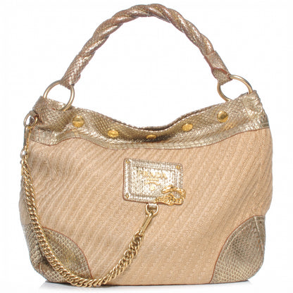 Prada Jute Python Hobo Oro 1 of 9