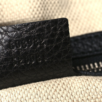 Gucci Pebbled Calfskin Studded Medium Soho Chain Shoulder Bag Black 7 of 10