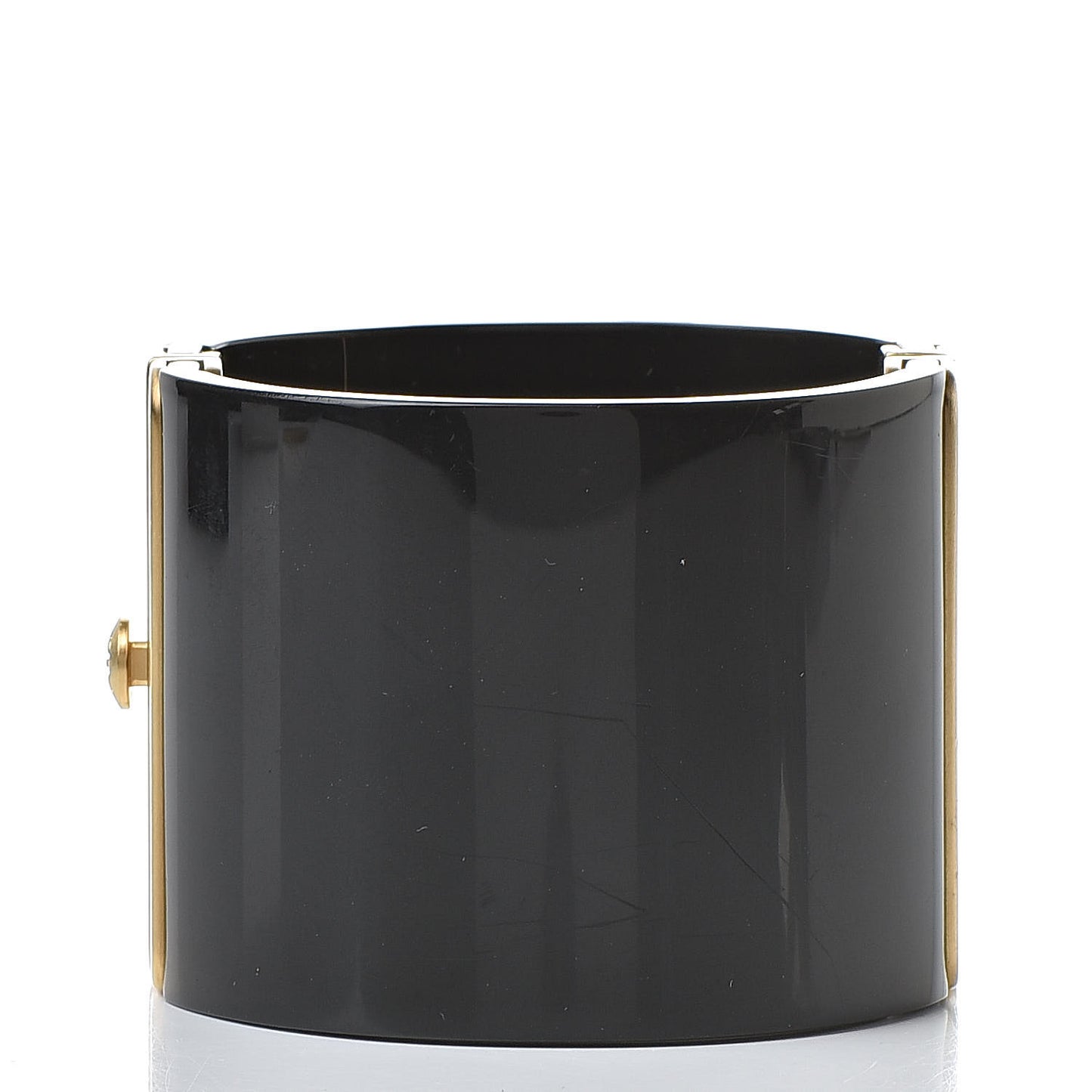 Resin CC Cuff Bracelet Black Gold