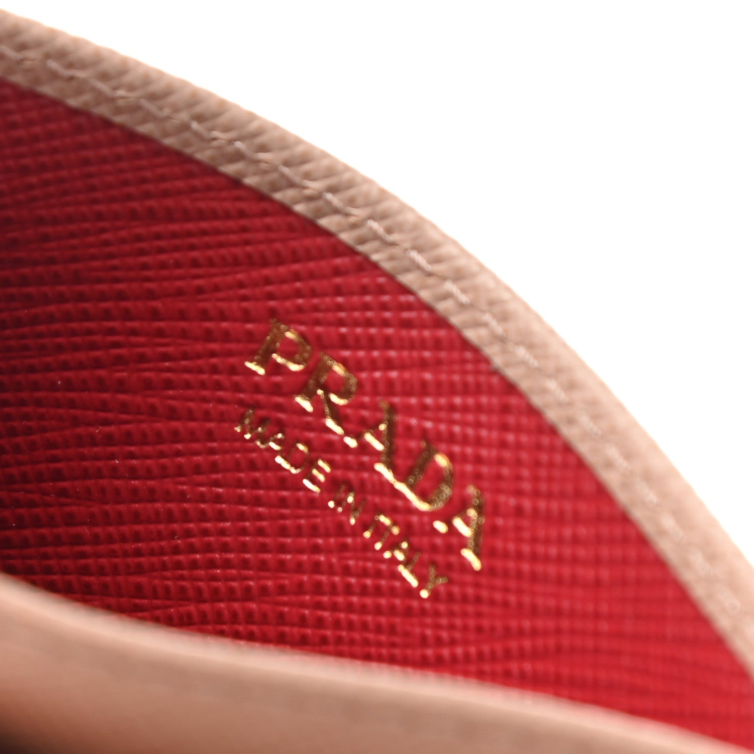 Prada Saffiano Card Holder Powder Pink Fiery Red 7 of 8