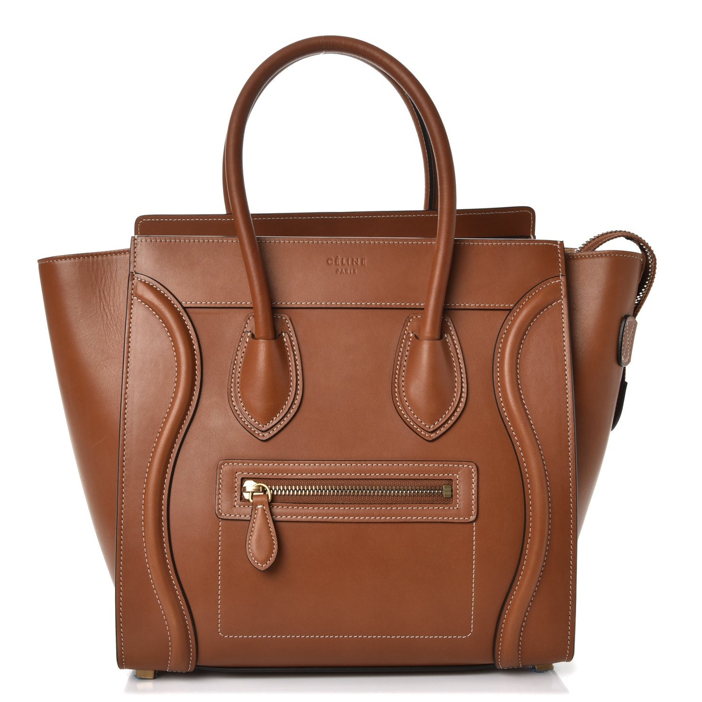 Natural Calfskin Micro Luggage Tan