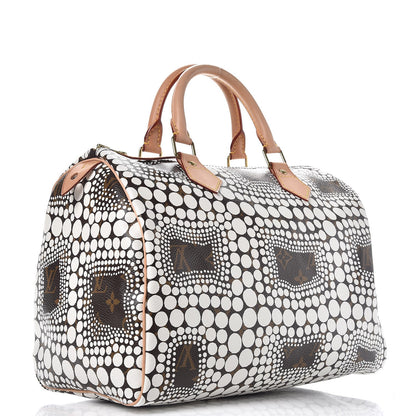 Louis Vuitton Monogram Kusama Town Speedy 30 White 3 of 7
