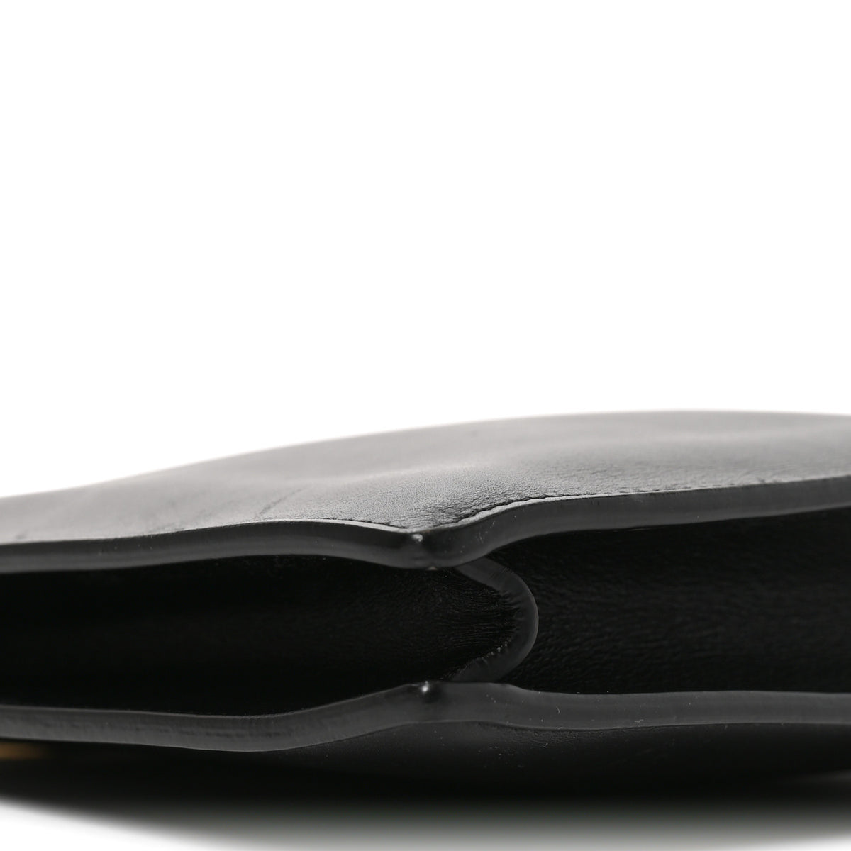 Smooth Calfskin Mini Clasp Bag Black