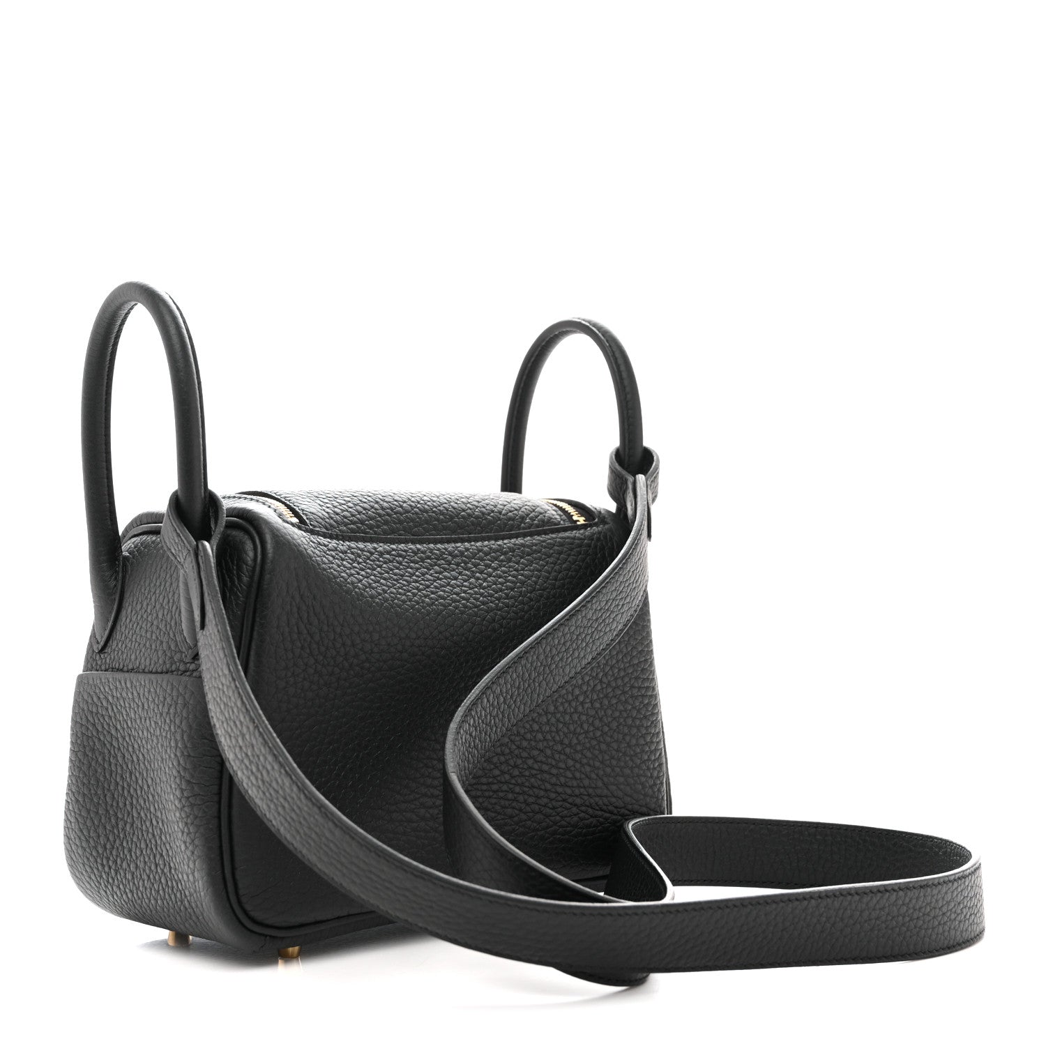 Hermes Taurillon Clemence Mini Lindy 20 Black 3 of 11