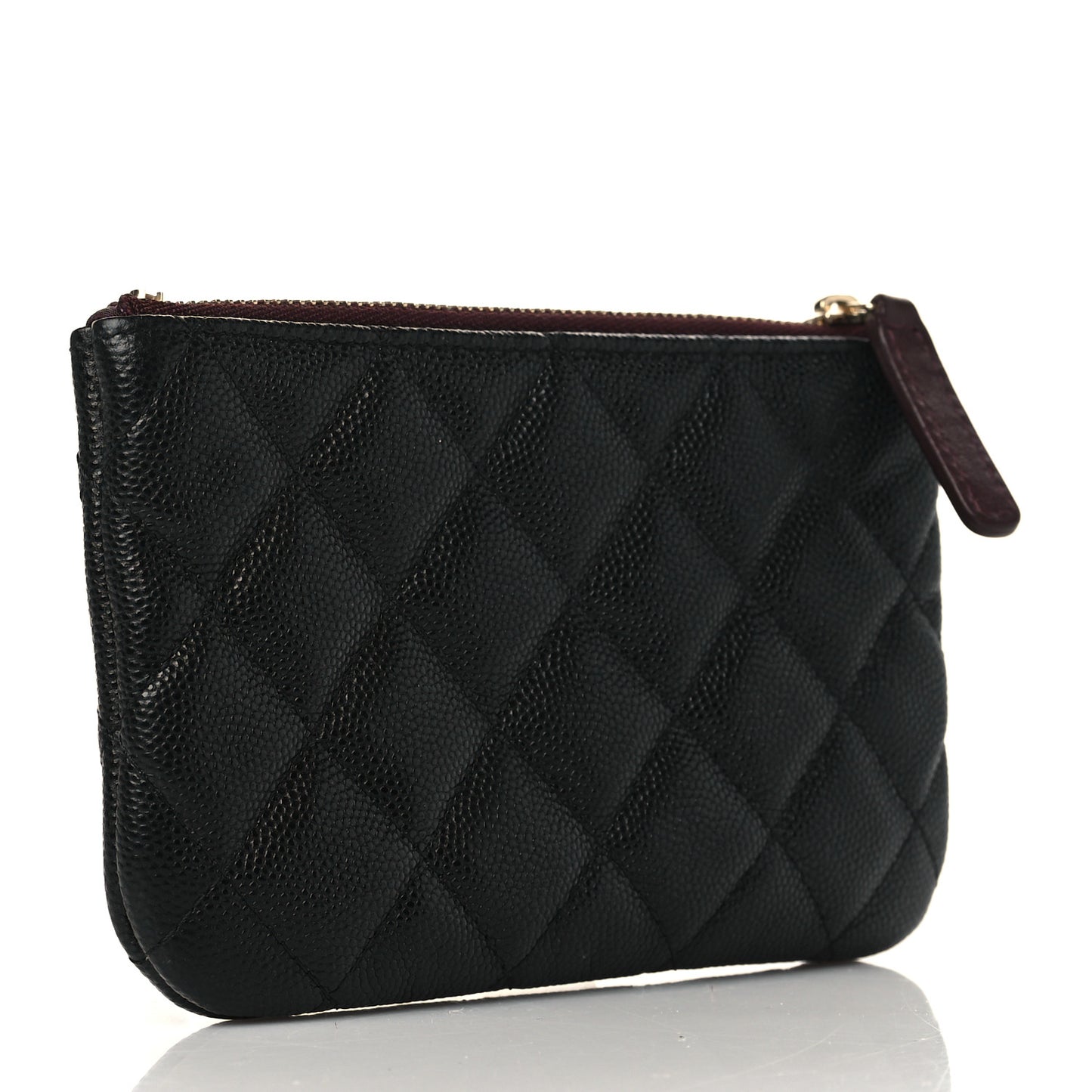 Caviar Quilted Small Cosmetic Case Black