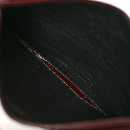 Saint Laurent Grain De Poudre Matelasse Chevron Cassandre Credit Card Case Bordeaux 9 of 9