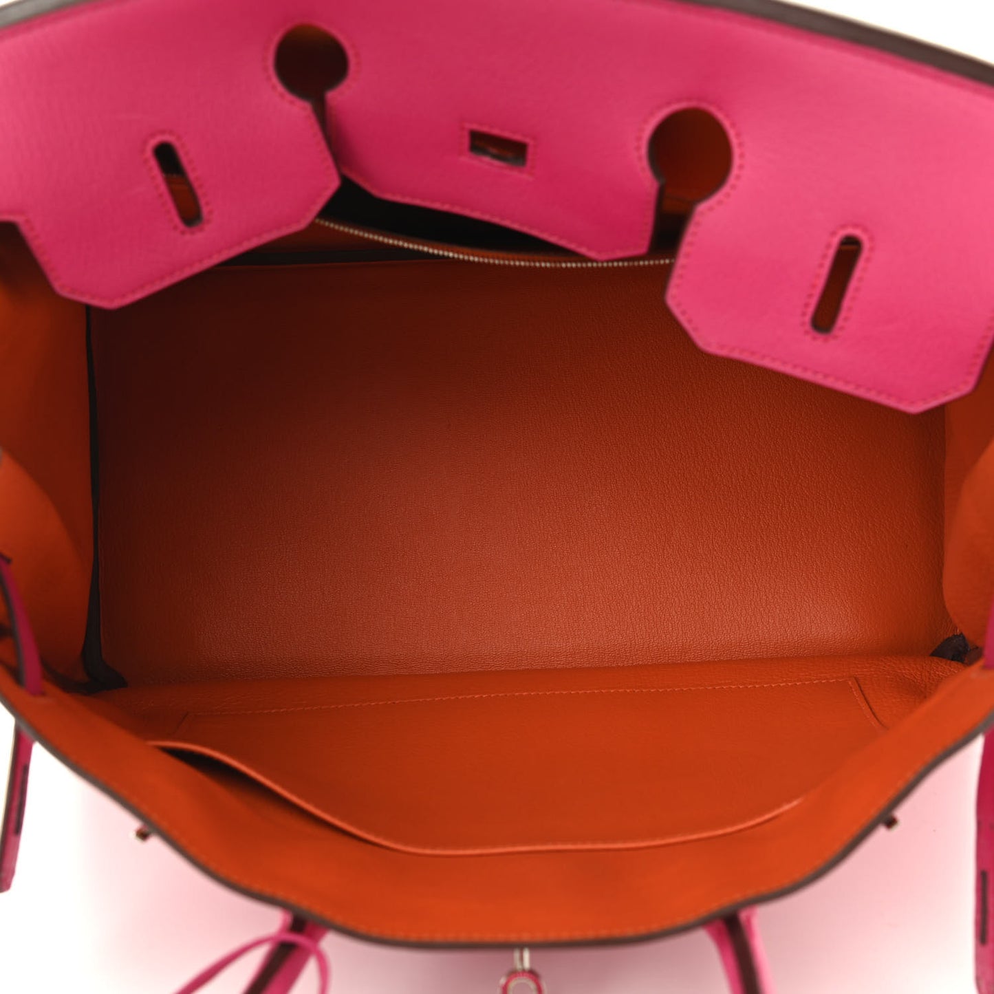 Chevre Mysore Horseshoe Birkin 35 Rose Shocking Orange