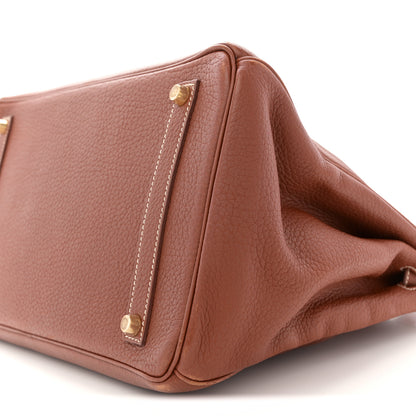 Hermes Taurillon Clemence BIRKIN 35 Gold 10 of 13