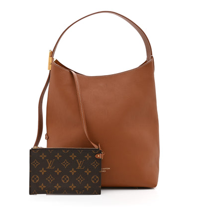 Louis Vuitton Grained Calfskin Low Key Hobo MM Cognac 2 of 10