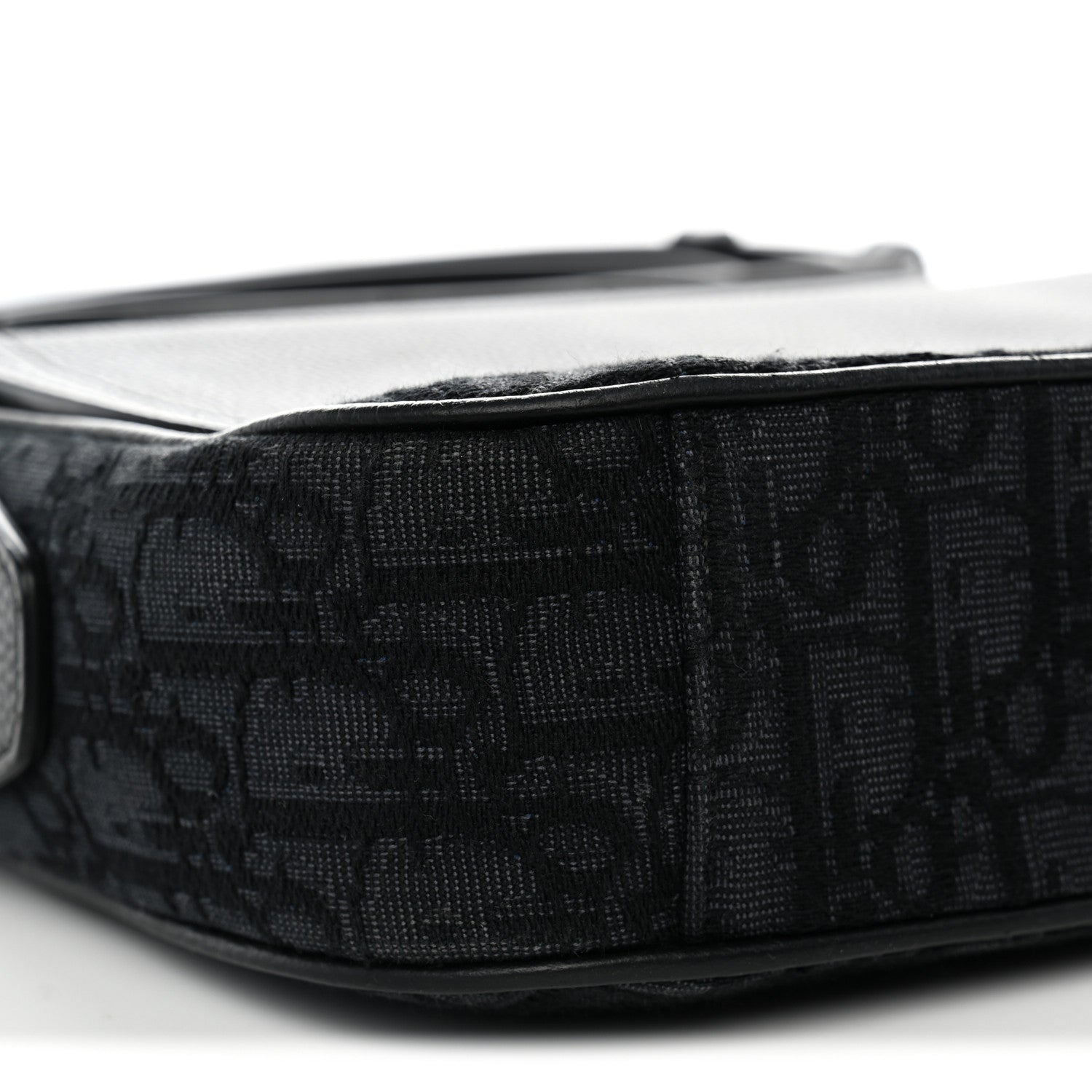 Christian Dior Grained Calfskin Oblique Mini Saddle Messenger Black 10 of 11
