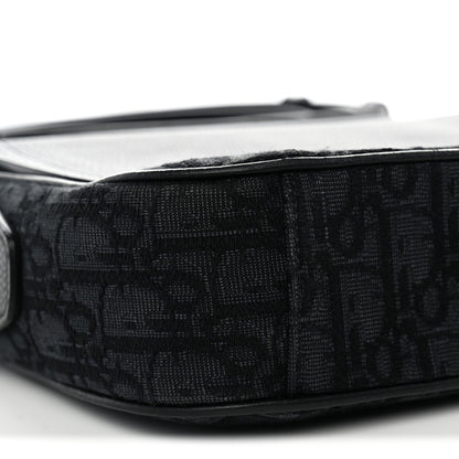 Christian Dior Grained Calfskin Oblique Mini Saddle Messenger Black 10 of 11