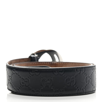 Gucci Guccissima Signature Interlocking G 40mm Belt 85 34 Black 2 of 8
