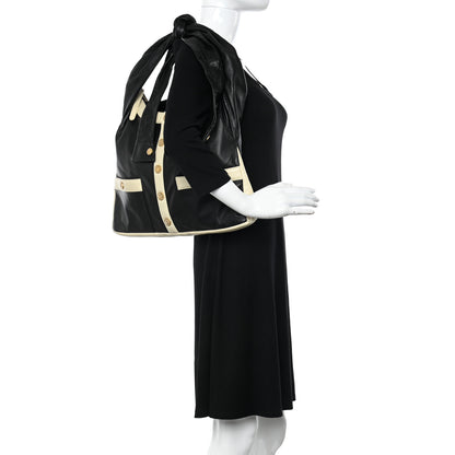 Chanel Lambskin Large Girl Bag Black Beige 2 of 10