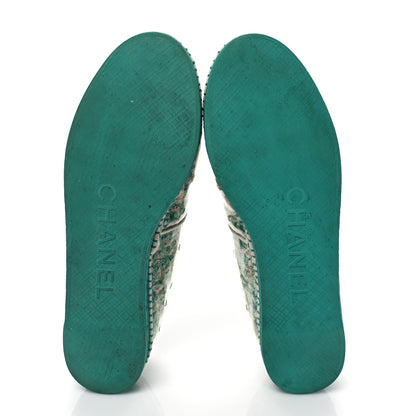 Chanel PVC Tweed CC Espadrilles 38 Green Multicolor 5 of 7