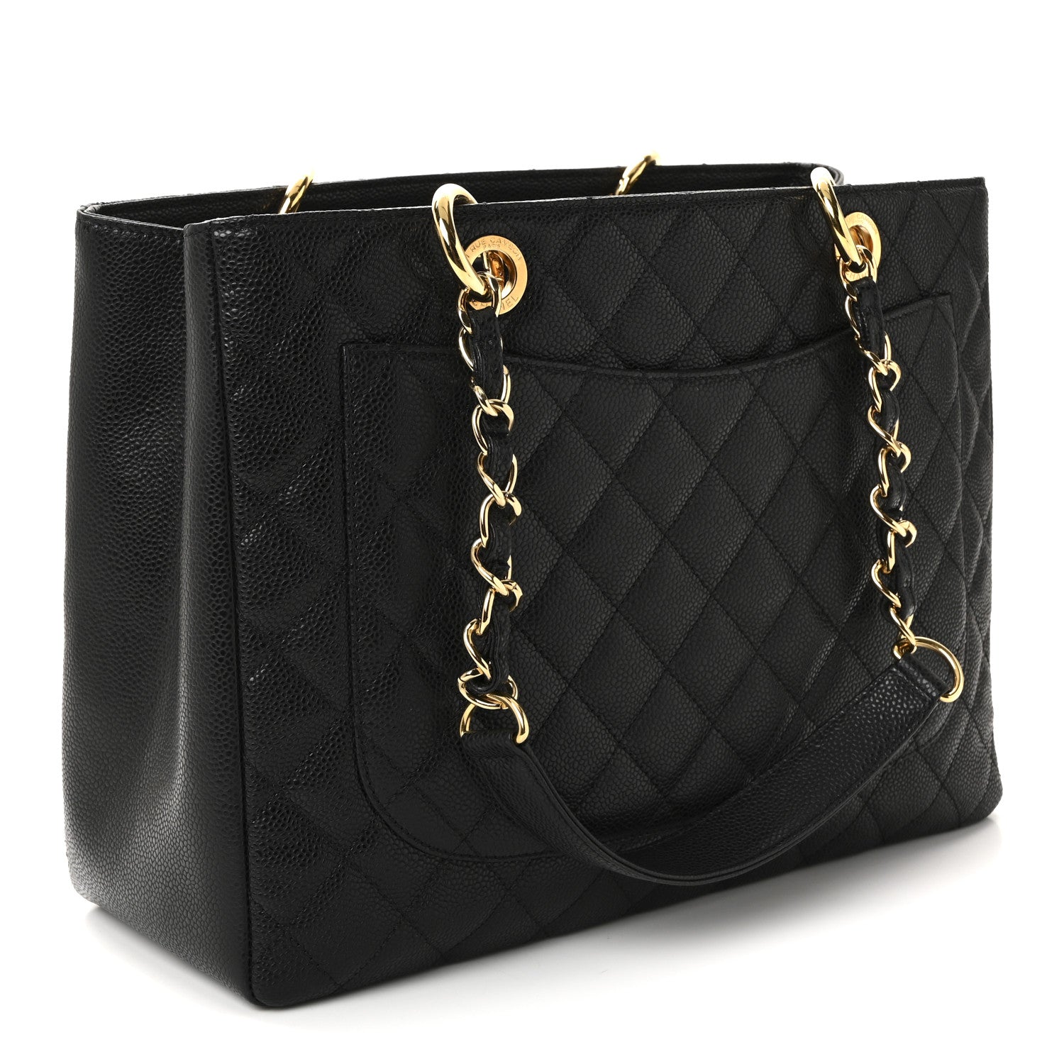 Chanel Caviar Quilted Grand Shopping Tote GST Black 2 of 10