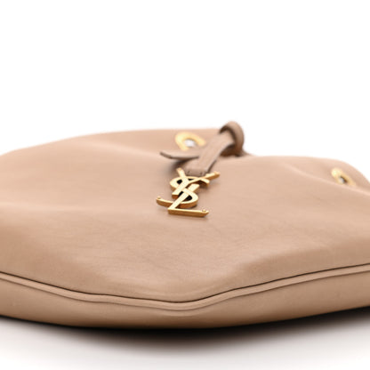 Saint Laurent Calfskin Medium Paris VII Flat Hobo Biscuit Beige 12 of 12