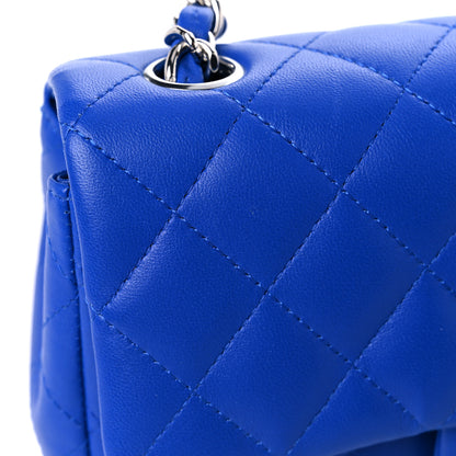Chanel Lambskin Quilted Mini Rectangular Flap Royal Blue 11 of 14
