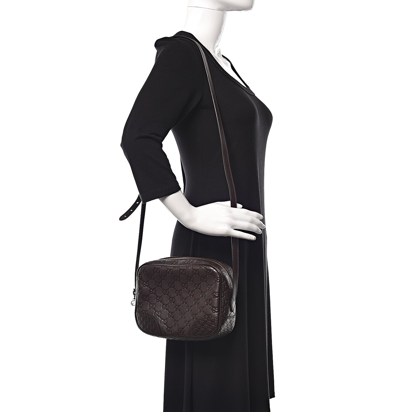 Guccissima Mini Bree Messenger Bag Chocolate