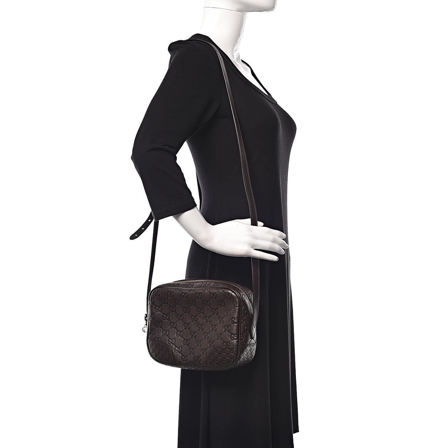 Gucci Guccissima Mini Bree Messenger Bag Chocolate 2 of 10